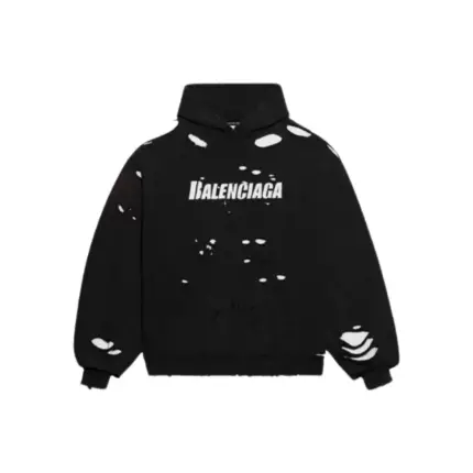 巴黎 BLC 21SS Destroyed 刀割做舊破壞 開裂字母 連帽衛衣帽T帽衫