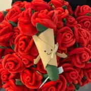 【現貨】【過驗】Jellycat 玫瑰花束手捧花 情人節系列 安撫玩偶娃娃 30cm：圖片 2