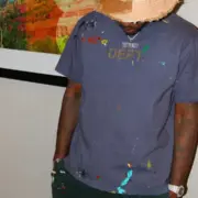 Gallery Dept. 23ss Hand painted 手繪潑墨 閃粉破壞水洗印花 短袖T恤：圖片 3