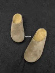 【預售】THE ROW 24SS 麂皮反毛皮 頭層牛皮 勃肯拖鞋包頭鞋穆勒鞋懶人鞋半拖 三色：圖片 13