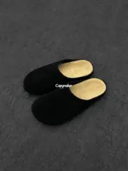 【預售】THE ROW 24SS 麂皮反毛皮 頭層牛皮 勃肯拖鞋包頭鞋穆勒鞋懶人鞋半拖 三色：圖片 19