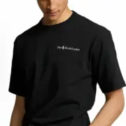 【現貨】【福利回饋免運】Ra1ph Lauren Polo 小馬字母logo 簡約素色 短袖T恤 黑色：圖片 3