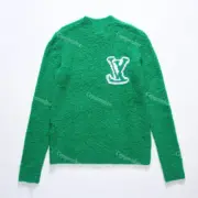 1V 23FW 素色雙面logo 羊毛混紡 圓領毛衣衛衣大學T長袖 針織：圖片 9