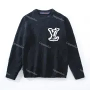 1V 23FW 素色雙面logo 羊毛混紡 圓領毛衣衛衣大學T長袖 針織：圖片 17