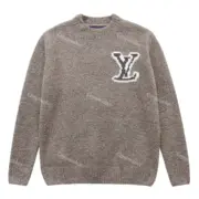 1V 23FW 素色雙面logo 羊毛混紡 圓領毛衣衛衣大學T長袖 針織：圖片 26