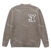 1V 23FW 素色雙面logo 羊毛混紡 圓領毛衣衛衣大學T長袖 針織：圖片 27