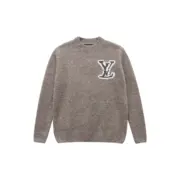 1V 23FW 素色雙面logo 羊毛混紡 圓領毛衣衛衣大學T長袖 針織：圖片 7