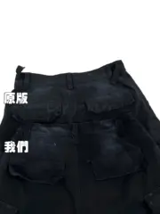 巴黎 BLC 23SS 秀款 水洗做舊 褪色破壞 Cargo多口袋短褲 工裝褲 休閒褲 五分褲：圖片 10