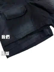 巴黎 BLC 23SS 秀款 水洗做舊 褪色破壞 Cargo多口袋短褲 工裝褲 休閒褲 五分褲：圖片 13