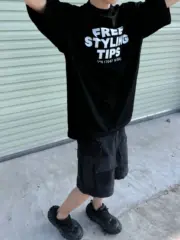 巴黎 BLC 23SS 秀款 水洗做舊 褪色破壞 Cargo多口袋短褲 工裝褲 休閒褲 五分褲：圖片 29