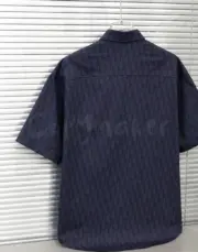 D1OR 22FW Oblique Kasuri 全棉牛仔布 滿版老花 經典短袖襯衫 外套 CD：圖片 7