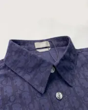 D1OR 22FW Oblique Kasuri 全棉牛仔布 滿版老花 經典短袖襯衫 外套 CD：圖片 10