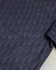 D1OR 22FW Oblique Kasuri 全棉牛仔布 滿版老花 經典短袖襯衫 外套 CD：圖片 13