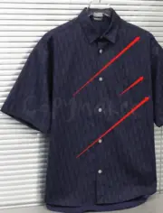 D1OR 22FW Oblique Kasuri 全棉牛仔布 滿版老花 經典短袖襯衫 外套 CD：圖片 15