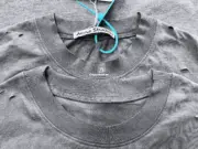 【現貨】Acne Studios 24FW 水洗做舊破壞 大logo 純棉短袖T恤 黑灰色：圖片 8