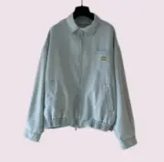 【預售】【雙11福利】M1U M1U 25FW 繆繆 Automne系列 字母貼布刺繡 拉鍊夾克牛仔外套：圖片 5