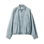 【預售】【雙11福利】M1U M1U 25FW 繆繆 Automne系列 字母貼布刺繡 拉鍊夾克牛仔外套