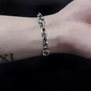 GUC 21SS Interlocking G 做舊 經典雙G 手鍊手環 白銅純銀：圖片 8