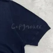 【現貨】【福利回饋】23SS 針織提花 字母logo 羊絨短袖T恤 深藍黑：圖片 11