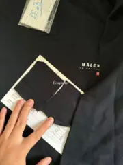 【預售】巴黎 BLC 25SS logo刺繡 拼接格紋素色簡約 Polo衫 長袖T恤：圖片 7