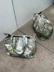 【現貨】【福利回饋】Acne Studios 25SS 蕾絲珍珠鍊條3D印花 托特包手提包單肩包：圖片 6