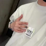 【現貨】巴黎 BLC 25SS 情人節限定 520貼紙便利貼 短袖T恤 黑色/灰白：圖片 6