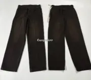 【預售】PRA 24FW 素色簡約 三角標小logo 水洗黑棕色 牛仔褲工裝褲長褲 絲光長絨棉：圖片 10