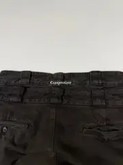 【預售】PRA 24FW 素色簡約 三角標小logo 水洗黑棕色 牛仔褲工裝褲長褲 絲光長絨棉：圖片 13