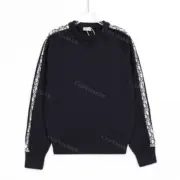 D1OR 21FW 側邊經典老花織帶拼接 圓領毛衣衛衣大學T長袖 針織：圖片 9