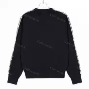 D1OR 21FW 側邊經典老花織帶拼接 圓領毛衣衛衣大學T長袖 針織：圖片 11