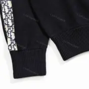 D1OR 21FW 側邊經典老花織帶拼接 圓領毛衣衛衣大學T長袖 針織：圖片 14