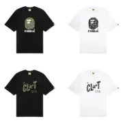 【預售】A bathing ape BAPE x CLOT 25SS 經典聯名 迷彩字母猿人荊棘印花 短袖T恤