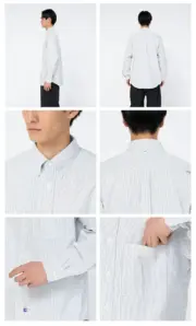 TNF 24SS 原廠Cordura面料 北臉日製紫標 簡約條紋 長袖襯衫薄夾克外套：圖片 2