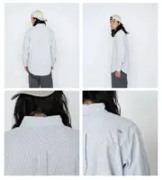 TNF 24SS 原廠Cordura面料 北臉日製紫標 簡約條紋 長袖襯衫薄夾克外套：圖片 3
