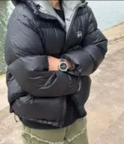 【預售】Stussy 24FW Micro Ripstop Down Parka 素色簡約刺繡羽絨服羽絨外套夾克：圖片 3