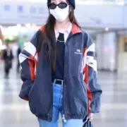 【現貨】巴黎 BLC 22FW 水洗重磅 拼色拼接 牛仔外套夾克 Baggy版型：圖片 3