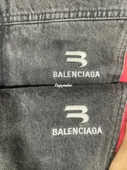 【現貨】巴黎 BLC 22FW 水洗重磅 拼色拼接 牛仔外套夾克 Baggy版型：圖片 8