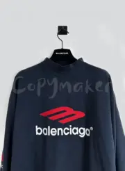 巴黎 BLC 23FW Soprty 3B 刺繡 雙面大LOGO 基本款 長袖T恤：圖片 8