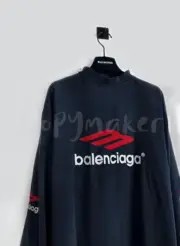 巴黎 BLC 23FW Soprty 3B 刺繡 雙面大LOGO 基本款 長袖T恤：圖片 11