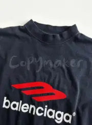 巴黎 BLC 23FW Soprty 3B 刺繡 雙面大LOGO 基本款 長袖T恤：圖片 13