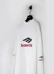 巴黎 BLC 23FW Soprty 3B 刺繡 雙面大LOGO 基本款 長袖T恤：圖片 19