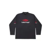 巴黎 BLC 23FW Soprty 3B 刺繡 雙面大LOGO 基本款 長袖T恤：圖片 3