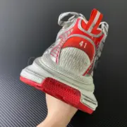 【預售】巴黎 BLC 3XL 時尚復古作舊 增高 老爹鞋 休閒鞋 XXXL 白紅：圖片 9