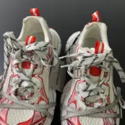 【預售】巴黎 BLC 3XL 時尚復古作舊 增高 老爹鞋 休閒鞋 XXXL 白紅：圖片 12