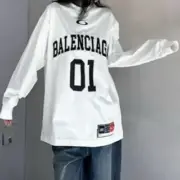 【預售】巴黎 BLC 25FW Basketball Series 籃球系列 單環刺繡 球衣長袖T恤薄長袖：圖片 8