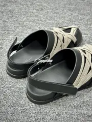 【預售】Rick Owens RO Megalace 主線 交叉綁帶 頭層牛皮包頭鞋穆勒鞋懶人鞋休閒鞋拖鞋半拖：圖片 5