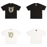 【預售】Human Made x KAWS 25ss 胸前猿人迷彩印花 竹節棉 圓筒短袖T恤 黑/白