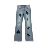 【現貨】CHROME HEARTS x Levi’s 克羅心 洛杉磯限定 星空拼皮十字架 皮標 牛仔褲直筒褲長褲