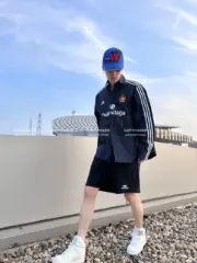 巴黎 BLC 23SS Sporty 3B拼色刺繡 重磅 拼接 運動短褲 休閒褲：圖片 7