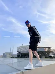 巴黎 BLC 23SS Sporty 3B拼色刺繡 重磅 拼接 運動短褲 休閒褲：圖片 12